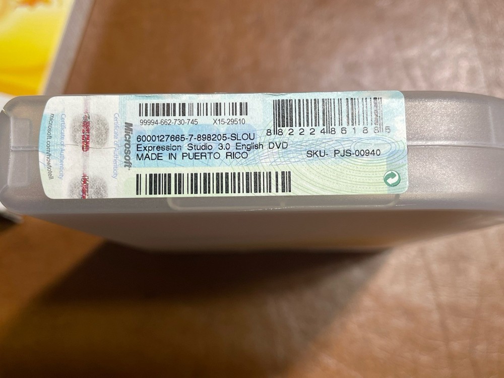 Microsoft Expression Studio 3,SKU PJS-00940,Full version,Sealed