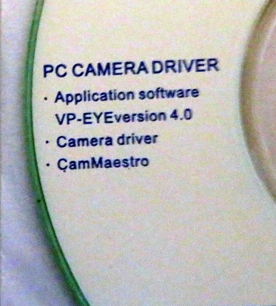 PC CAMERA Driver & Utilities - VP-EYEversion 4.0, CamMaestro, Windows XP