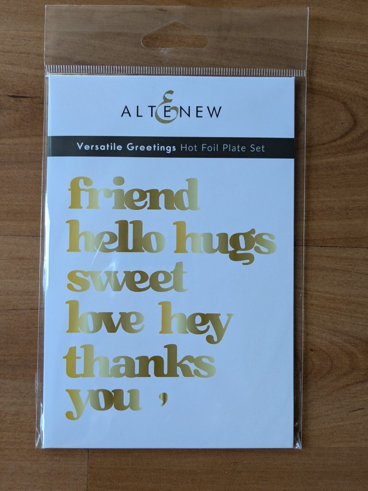 ALTENEW Versatile Greetings Hot Foil Plate Set  - NEW