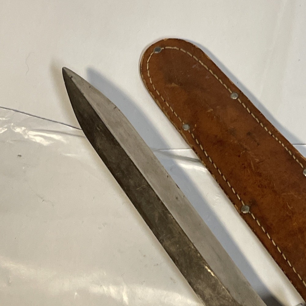 Dagger Fixed Double Blade Knife Poly Handle Brass Pins Sword Heavy Fighting