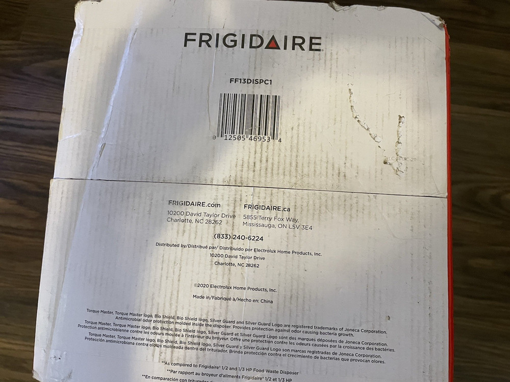 Frigidaire 1.25 HP Corded Disposer Gray-FF13DISPC1
