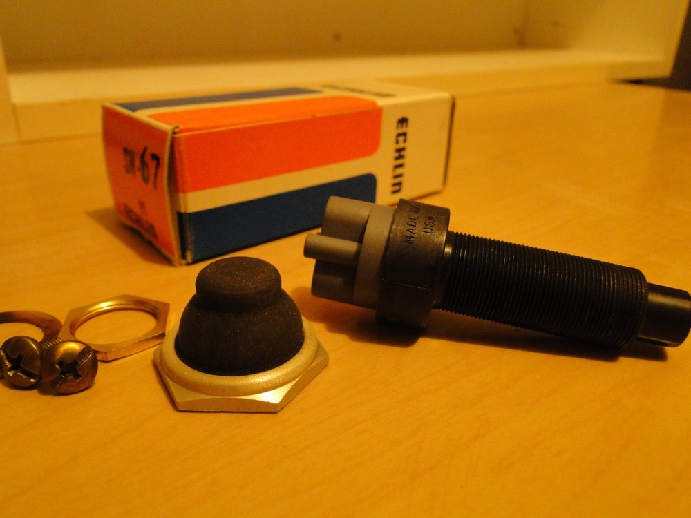 Marine Push Button Switch 2 Position 2 Terminal 12 Volt 6 Volt SW67 NOS