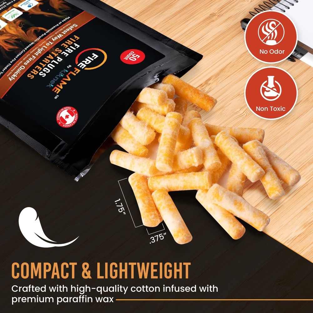 Fireflame Fire Plugs Fire Starter Quick Instant 100% Waterproof Firestarter For