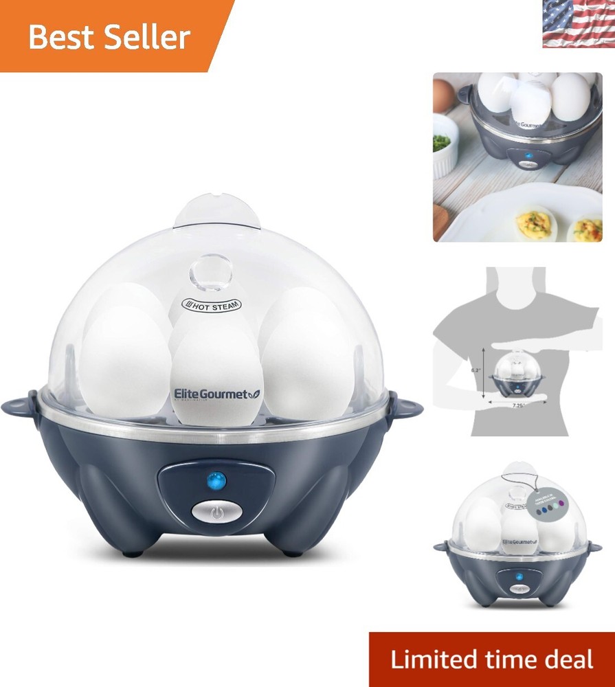 Elegant Automatic Egg Cooker: Poached, Hard, Medium, Soft - 7 Eggs, BPA-Free