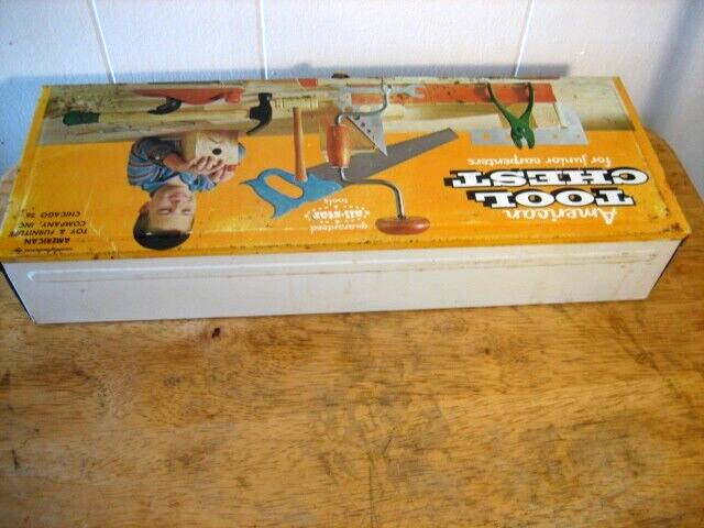American tool chest for junior carpenters, includes some tools, vintage