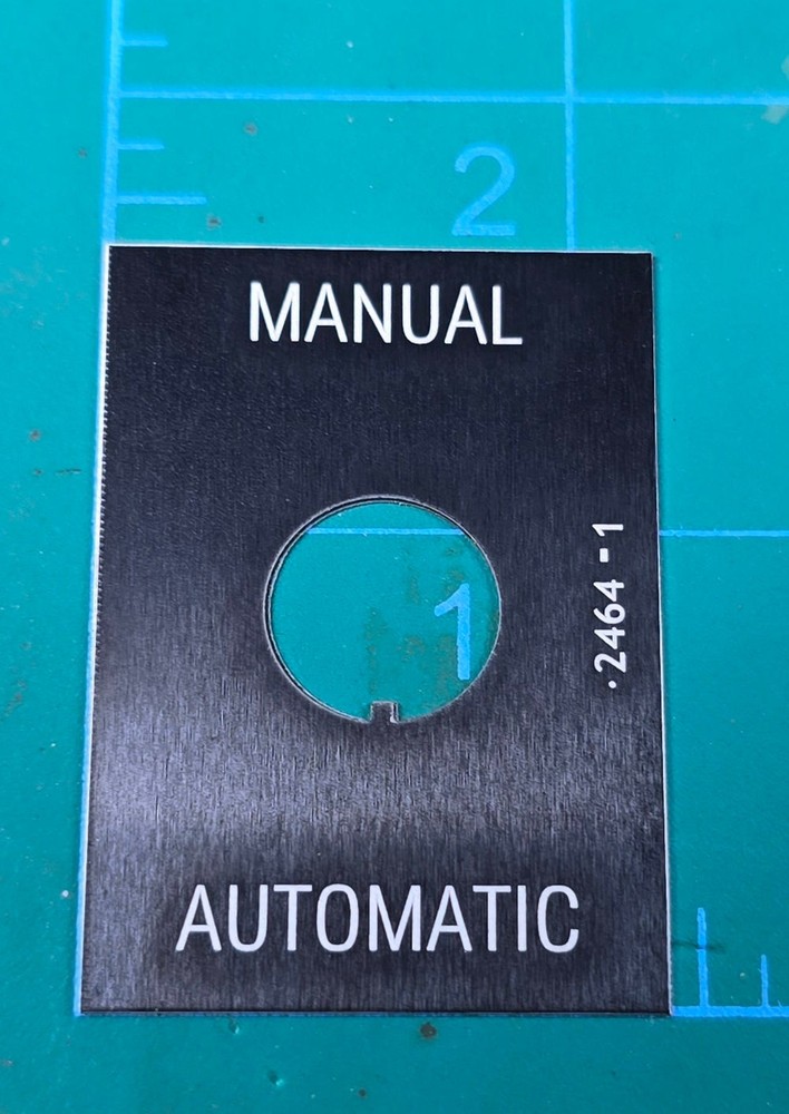 Kenworth Panel Switch Plate Manual Auto 2464-1
