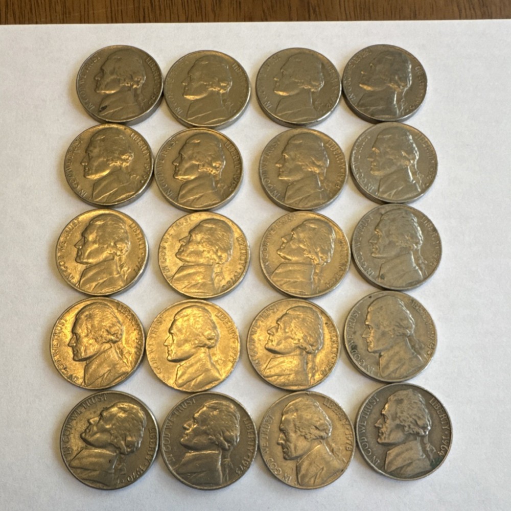 Jefferson Nickel $2 Roll (1960-1979)
