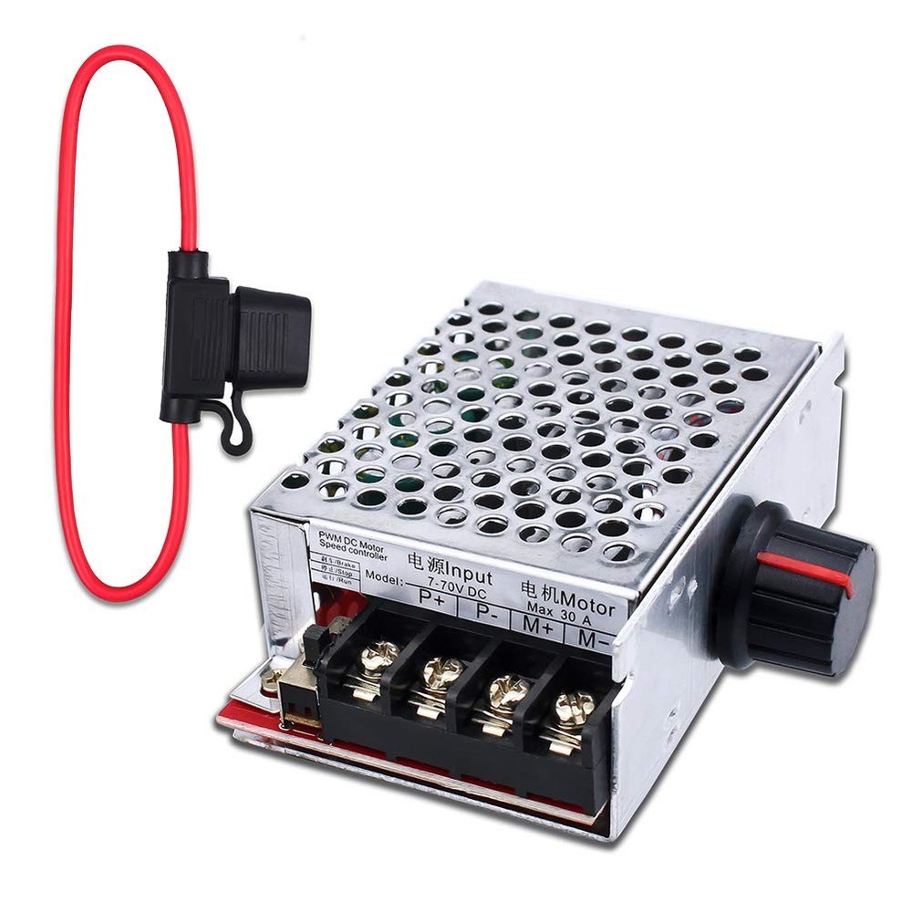 7-70V 30A PWM DC Motor Speed Controller with 30 Amp Fuse Adjustable Switch
