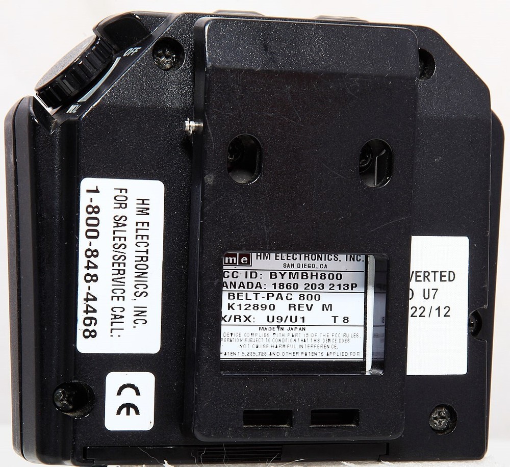 HME BELT PAC 800 BYMBH800 Wireless Beltpack For ClearCom RW800 Intercom System