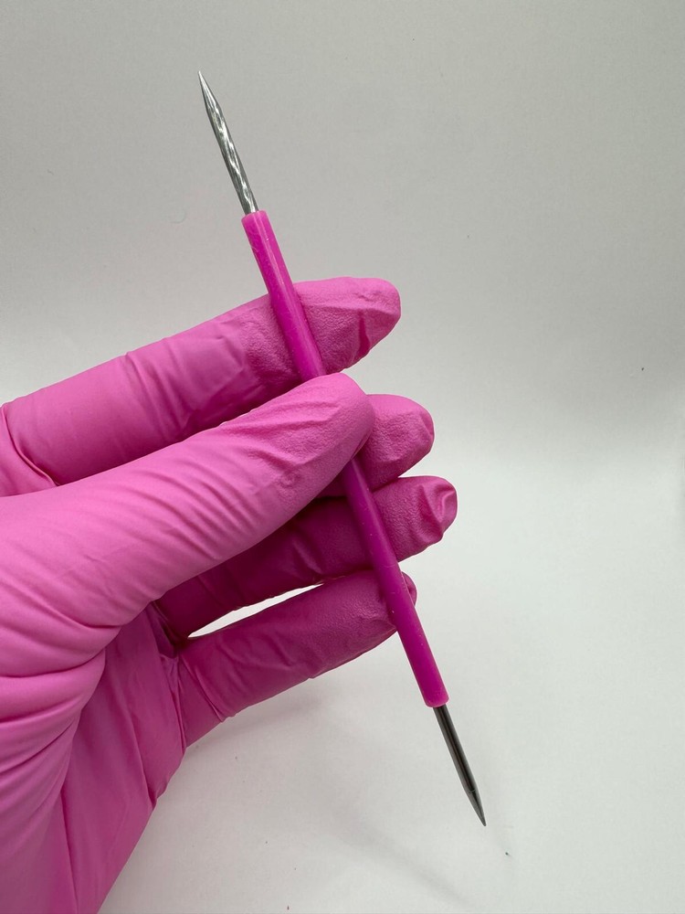 Stainless Steel Manicure Stick with Silicone Handle