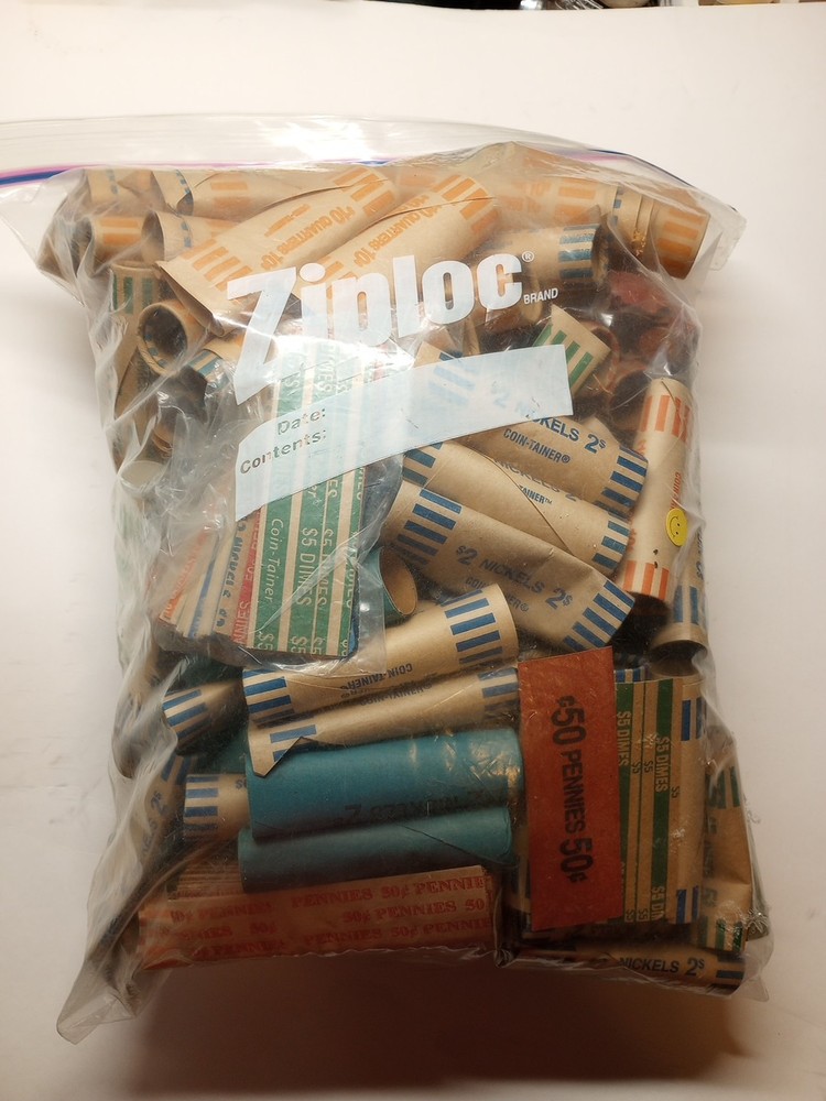Mixed Coin Roll Wrappers Large bag full