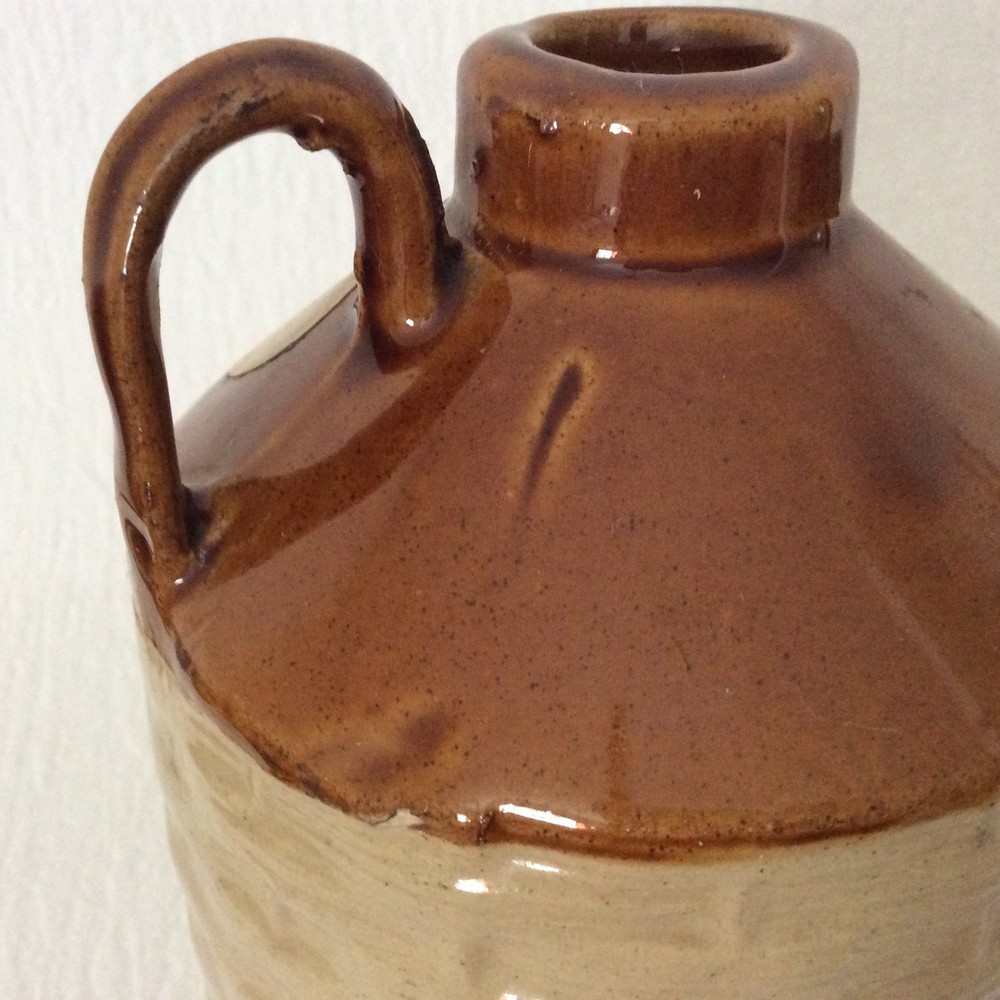 Scrumpy Devon Cider flagon - Stoneware - Wicker basket - 725ml/24.5fl oz