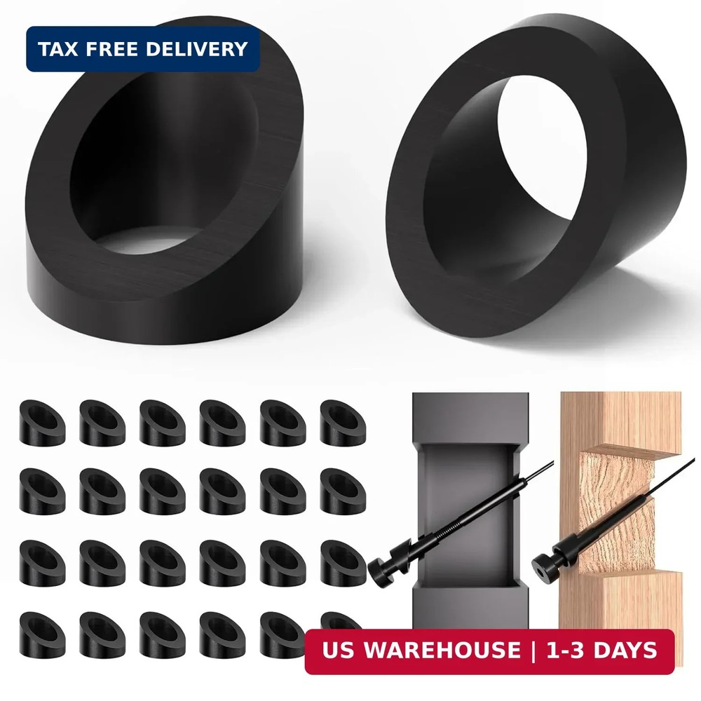 24Pack Black PVD Technology 33° Beveled Angle Washers for Cable Railing Stair En