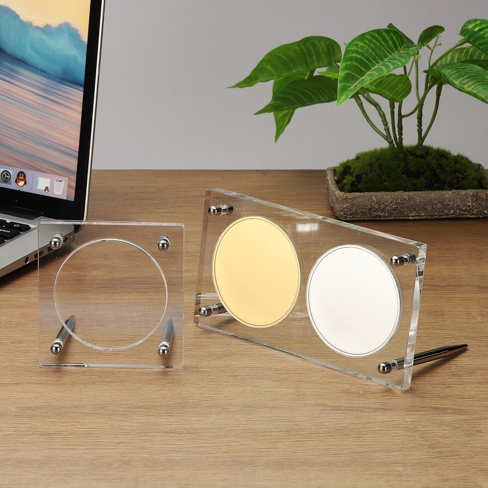 2.3" Acrylic Coin Display Frame 3D Floating Display Case Holder 3 Slots