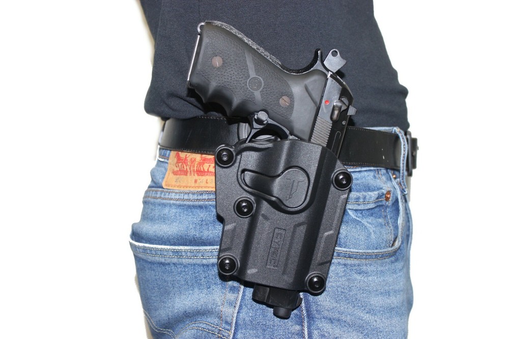 Universal Level 2 OWB Pistol/Gun Paddle Holster w/ Quick Release Button