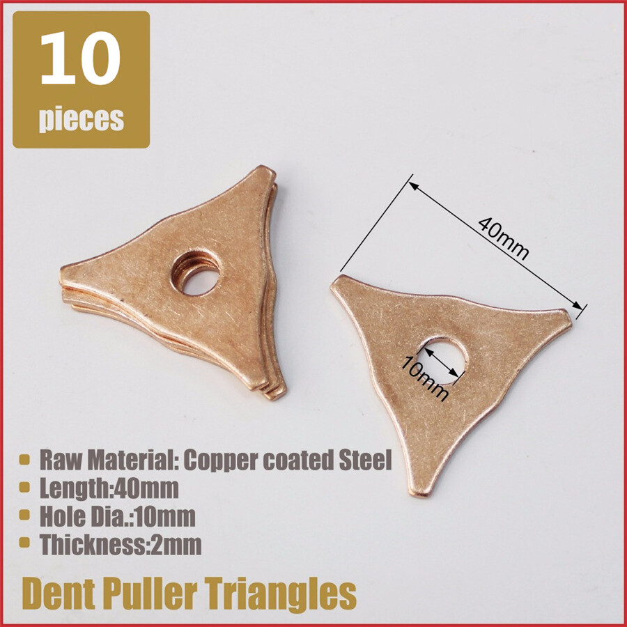 50Pcs 5 Type Stud Welding Kit Accessories Straight Twisted Dent Pulling Rings