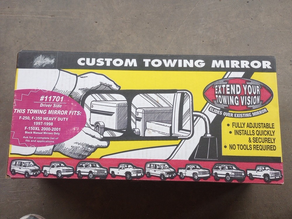 New CIPA Custom Towing Mirror # 11701 Drivers Side