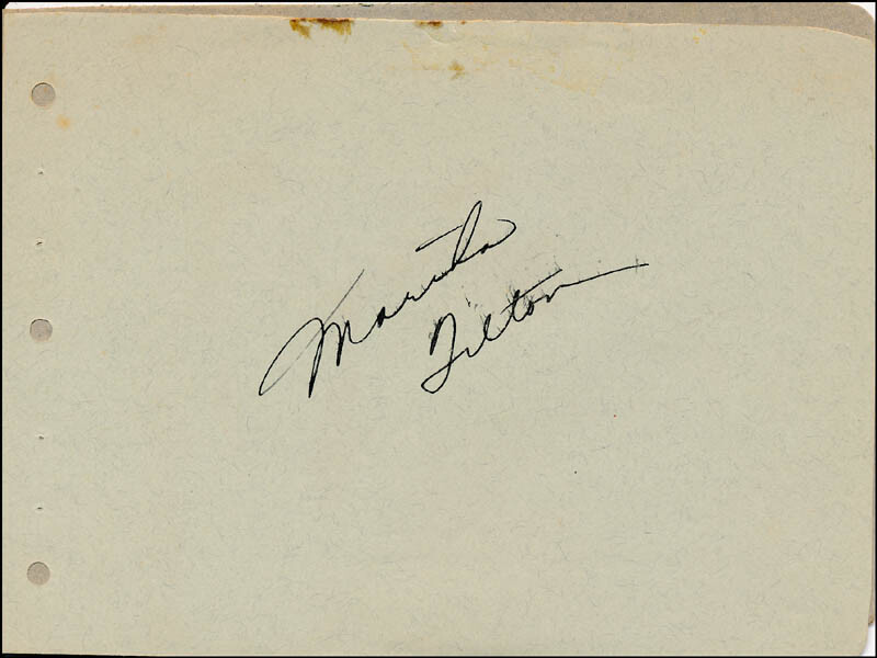 MARTHA TILTON - SIGNATURE(S)