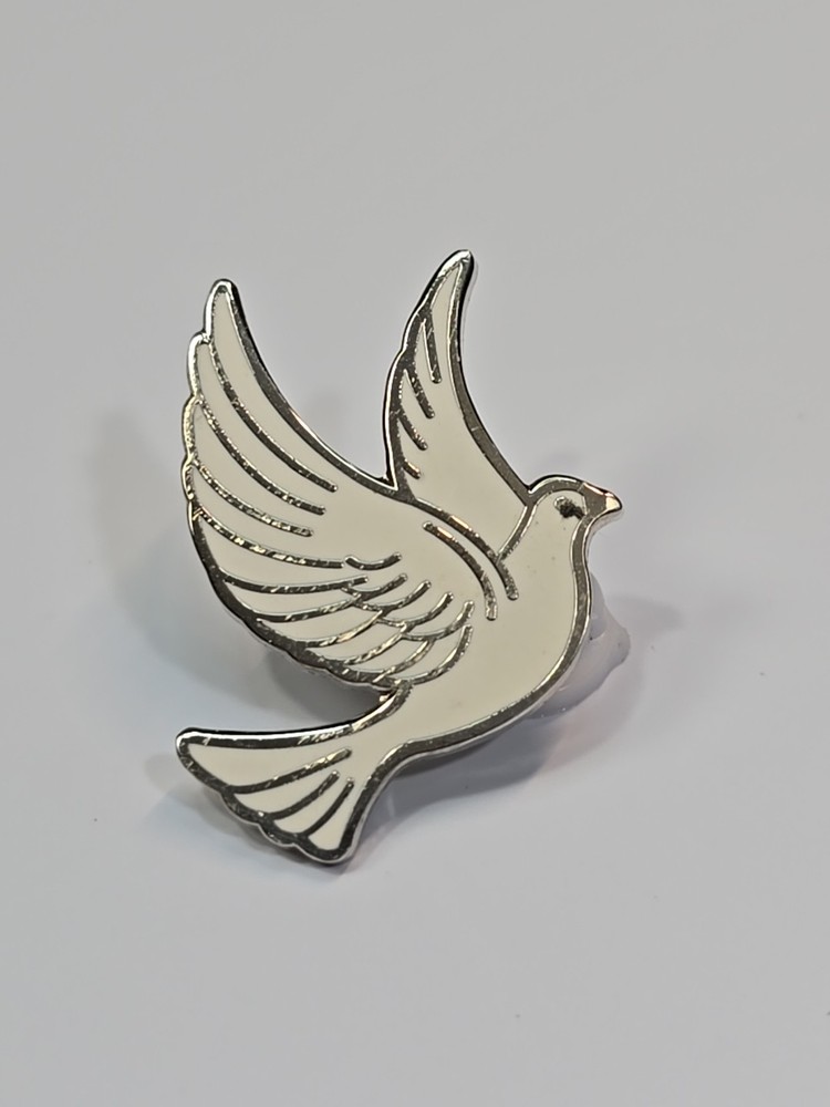 White Flying Dove Lapel Pin