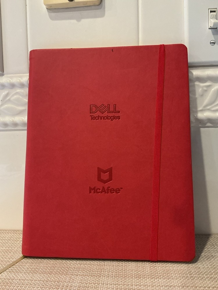 Castelli Made in Italy  RED Lined Notebook Journal "DELL Technologies/McAfee"