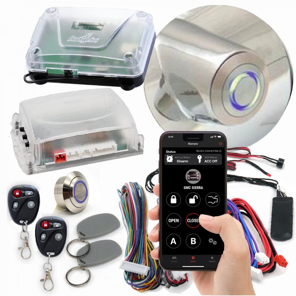 One Touch Engine Start Kit with RFID - Blue Illumination Keep It Clean custom