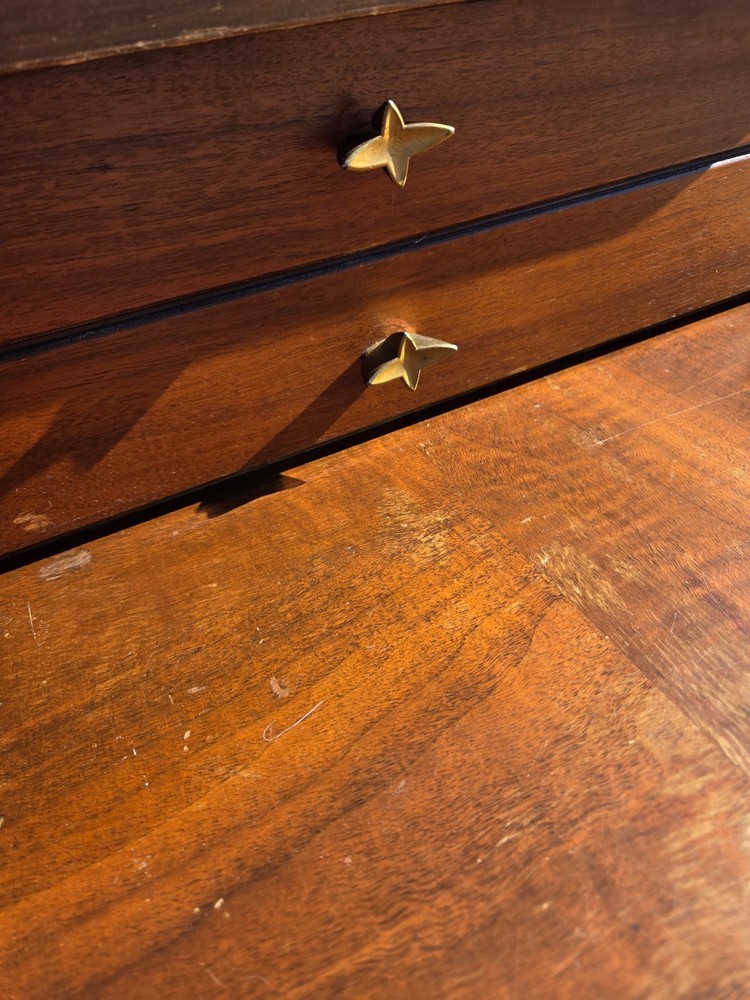 One Mid-century Mersman ( 1950s-1970s ) step-up side table solid wood.