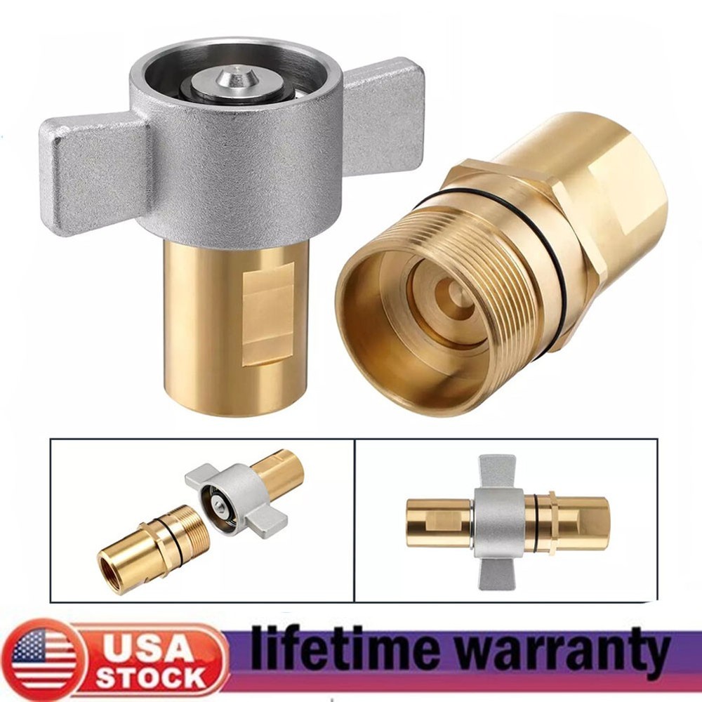1pcs 1" NPT Wet-Line Wing Nut Hydraulic Quick Disconnect Coupler / Coupling Set