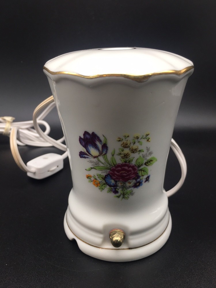 Vintage I W Rice & Co Porcelain Perfume Diffuser Night Light