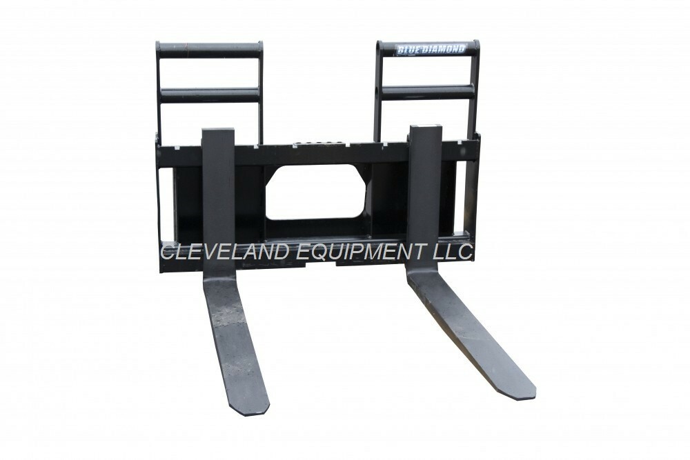 48" BLUE DIAMOND PALLET FORKS FRAME ATTACHMENT Skid Steer Loader 10,000# Class 3