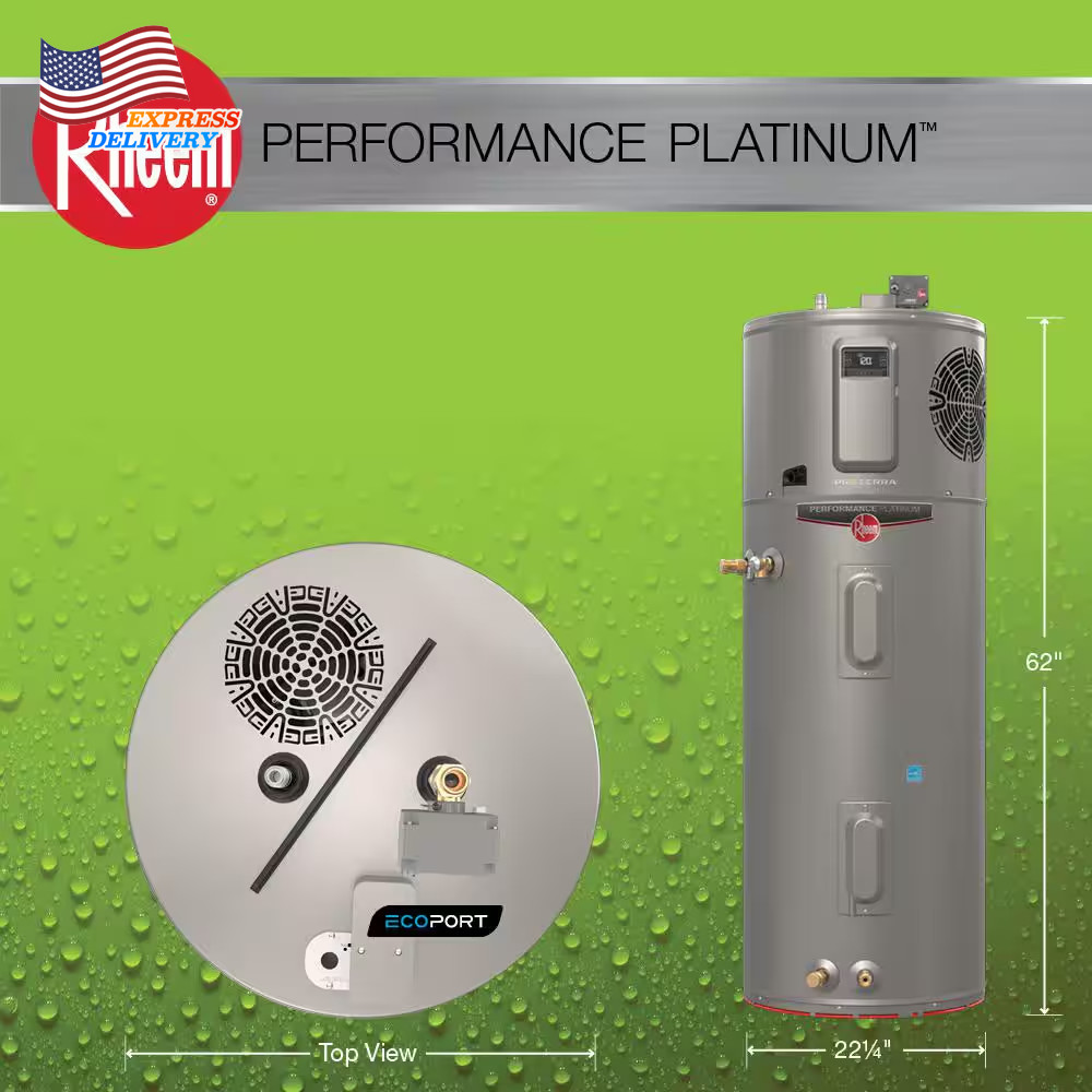 50 Gal. Smart High Efficiency Hybrid Heat Pump Water Heater w/ Leak Detection US