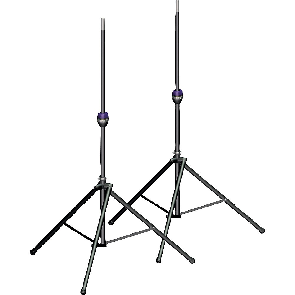 Ultimate Support TS-99BL Tall Leveling-Leg Speaker Stand Pair Black