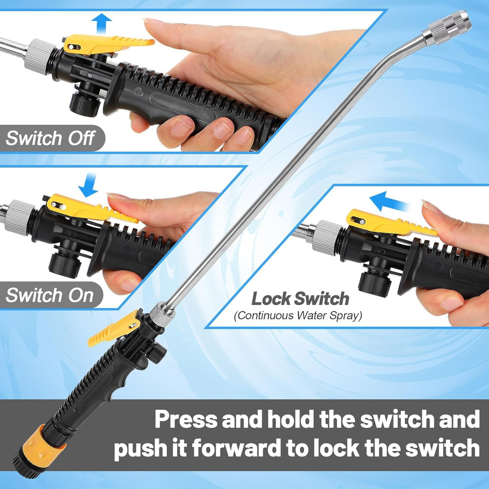 RV Water Heater Tank Rinser - Powerful Cleaning Hot Water Flush Wand, Travel Tra