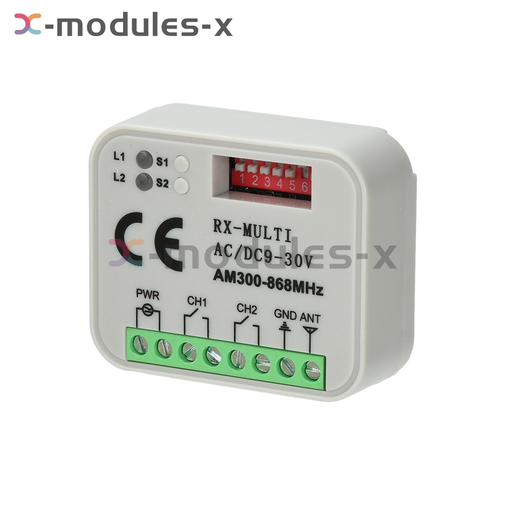 Universal 300-868MHz Multi-Frequency Receiver Switch Controller AC/DC On/Off