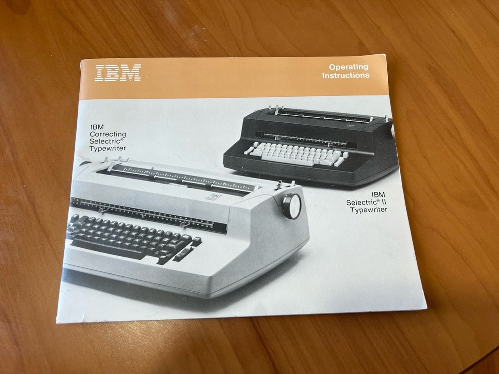 IBM Correcting Selectric II Typewriter Operating Instructions Manual 1973