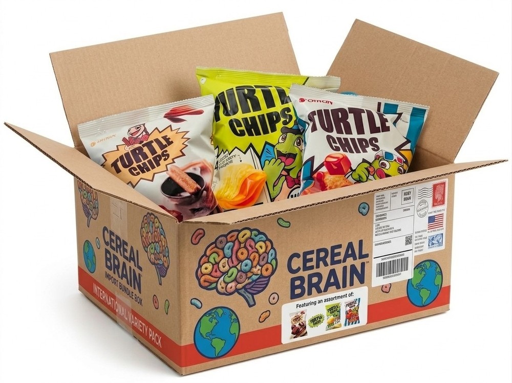 Turtle Chips Variety Pack Sweet Corn Choco Churros Caramel Corn Bundle box