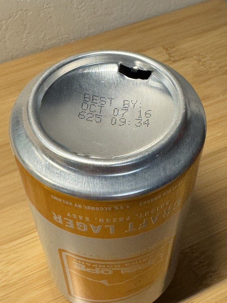 Upslope Craft Lager - Colorado - Empty Beer Can Bottom Opened