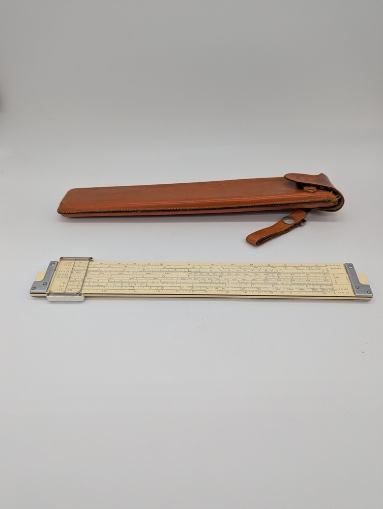 Vintage K&E Slide Rule With Leather Case