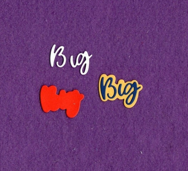 BIG with background die cuts scrapbook cards
