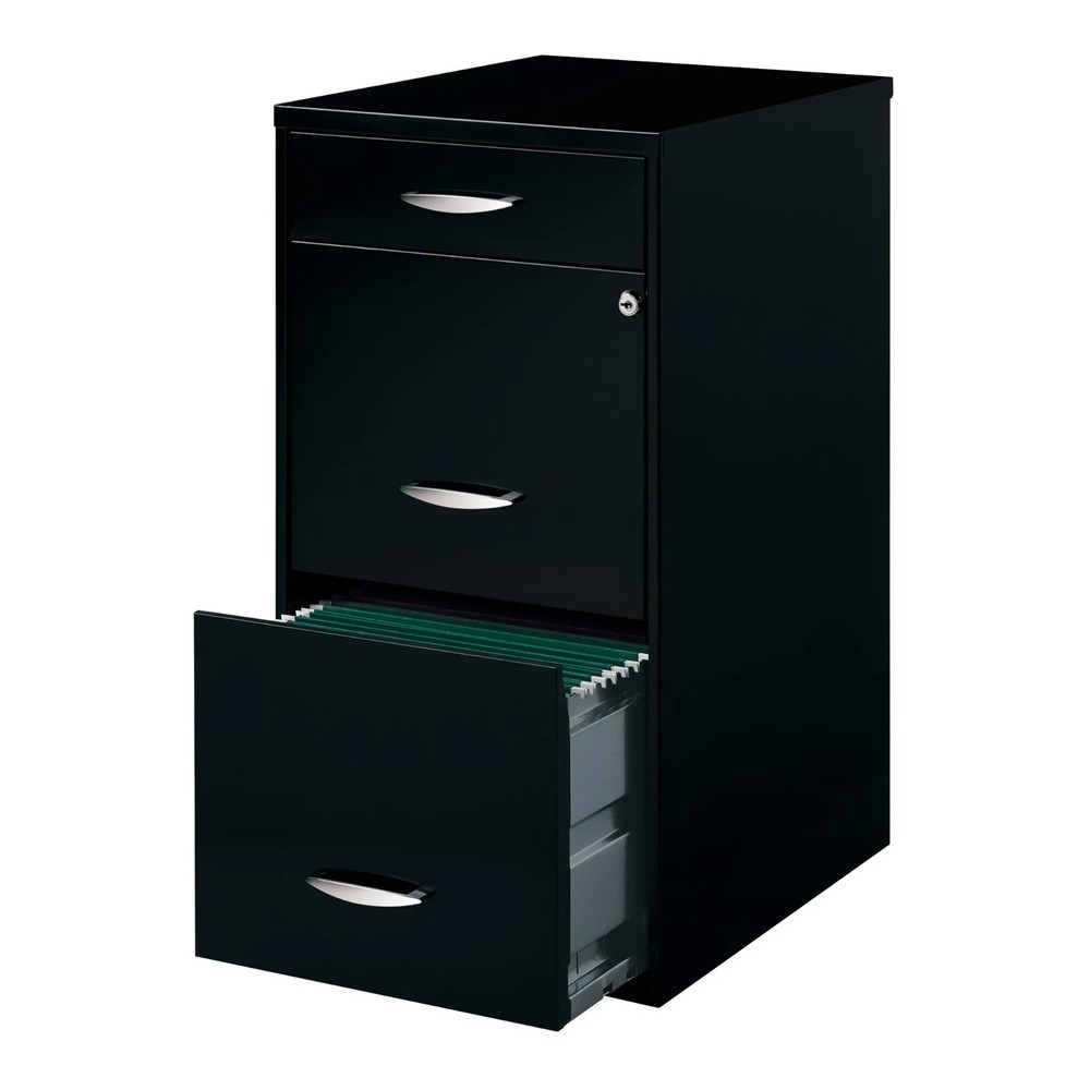 Space Solutions 3 Drawer Letter Width Vertical File Cabinet with Pencil Drawer,