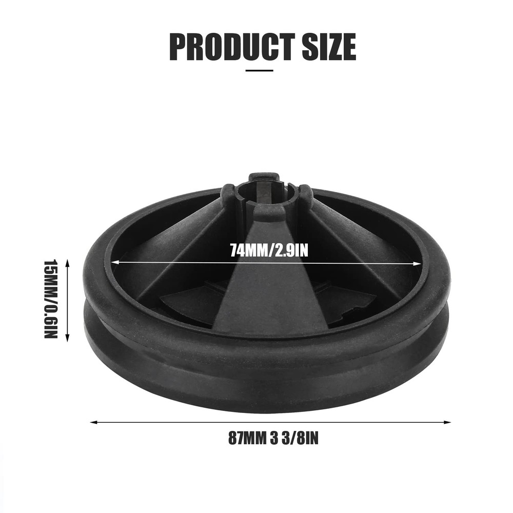 Garbage Disposal Splash Guards, 3 3/8" EPDM Rubber Drain Insert for Black