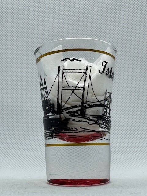 Istanbul Tall Flared Shot Glass check paint