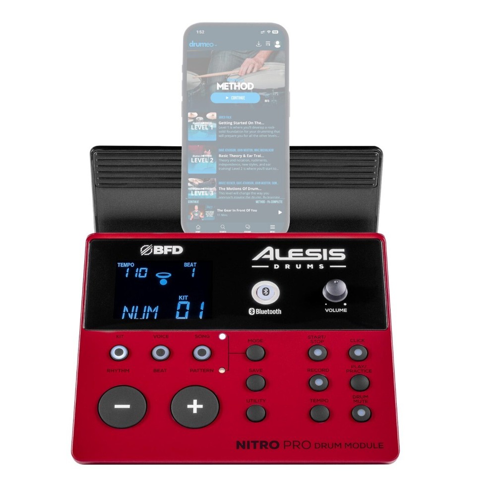 Alesis Nitro Pro Drum Kit 8-Piece Drum Kit with Mesh Heads & Bluetooth
