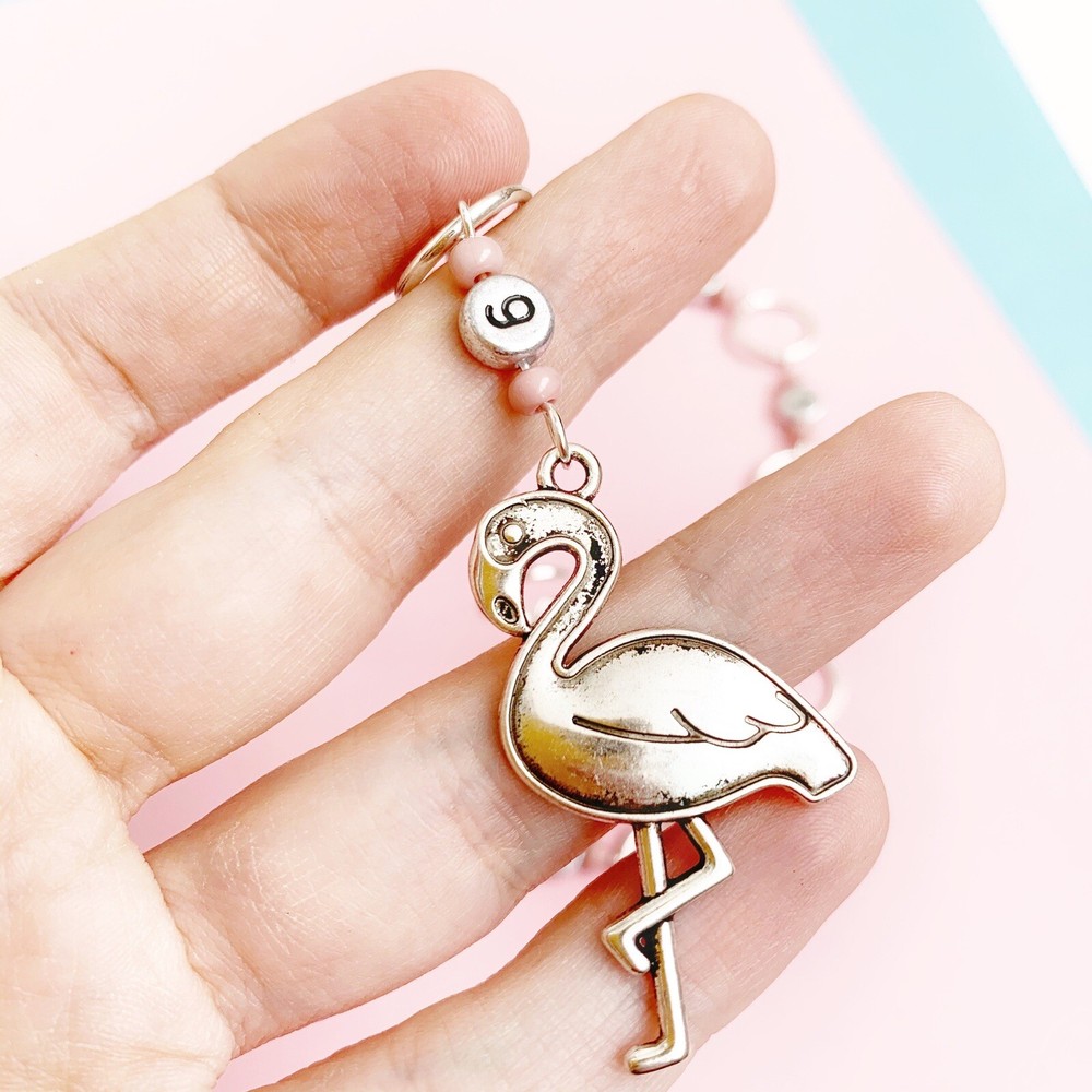 Flamingo chain row counter for knitting