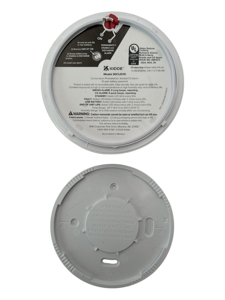 Kidde Smoke & Carbon Monoxide Detector 30CUD10 - 2 PACK