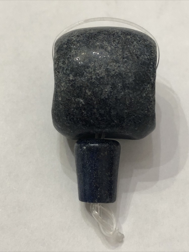 One (1) Tibetan Lapis 3 Hole Guru Bead