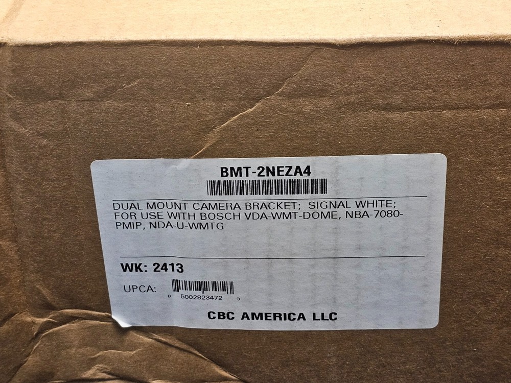 Broadsight Systems BMT-2NEZA4 Dual Mount Camera Bracket; Signal White