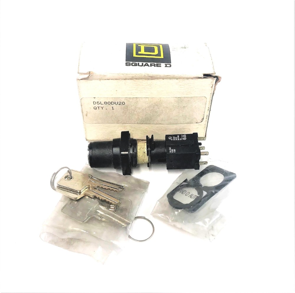 SQUARE D 3 POSITION SELECTOR SWITCH D5L80DU20 NOS