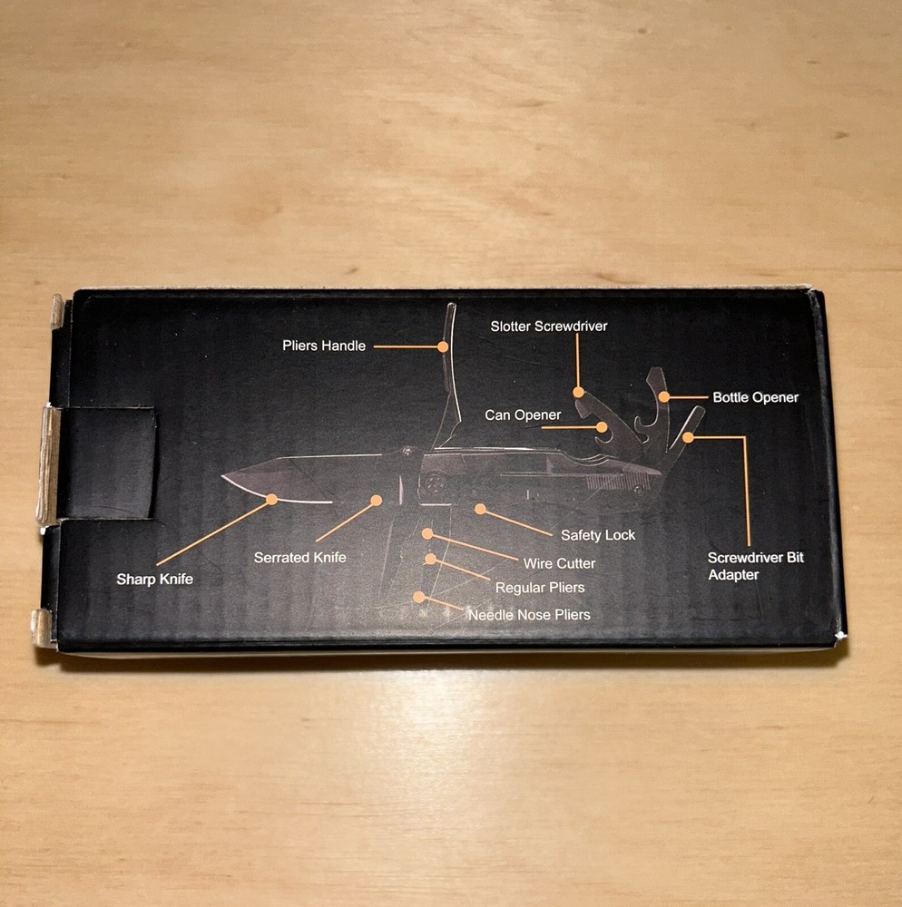 Best Dad Ever Multitool Pocket Knife - Black New