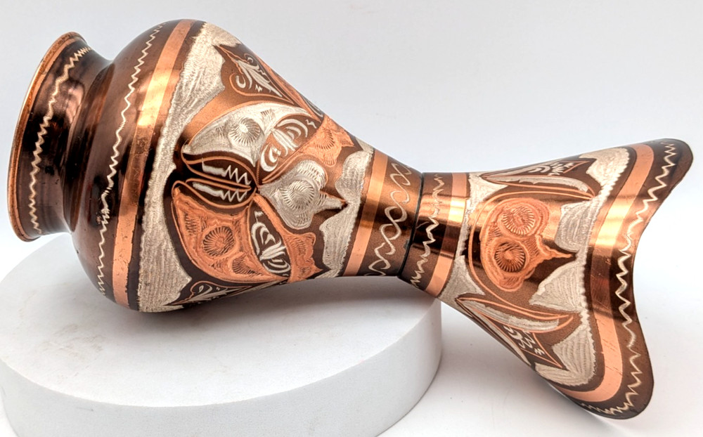 Turkish Etched Copper Vase