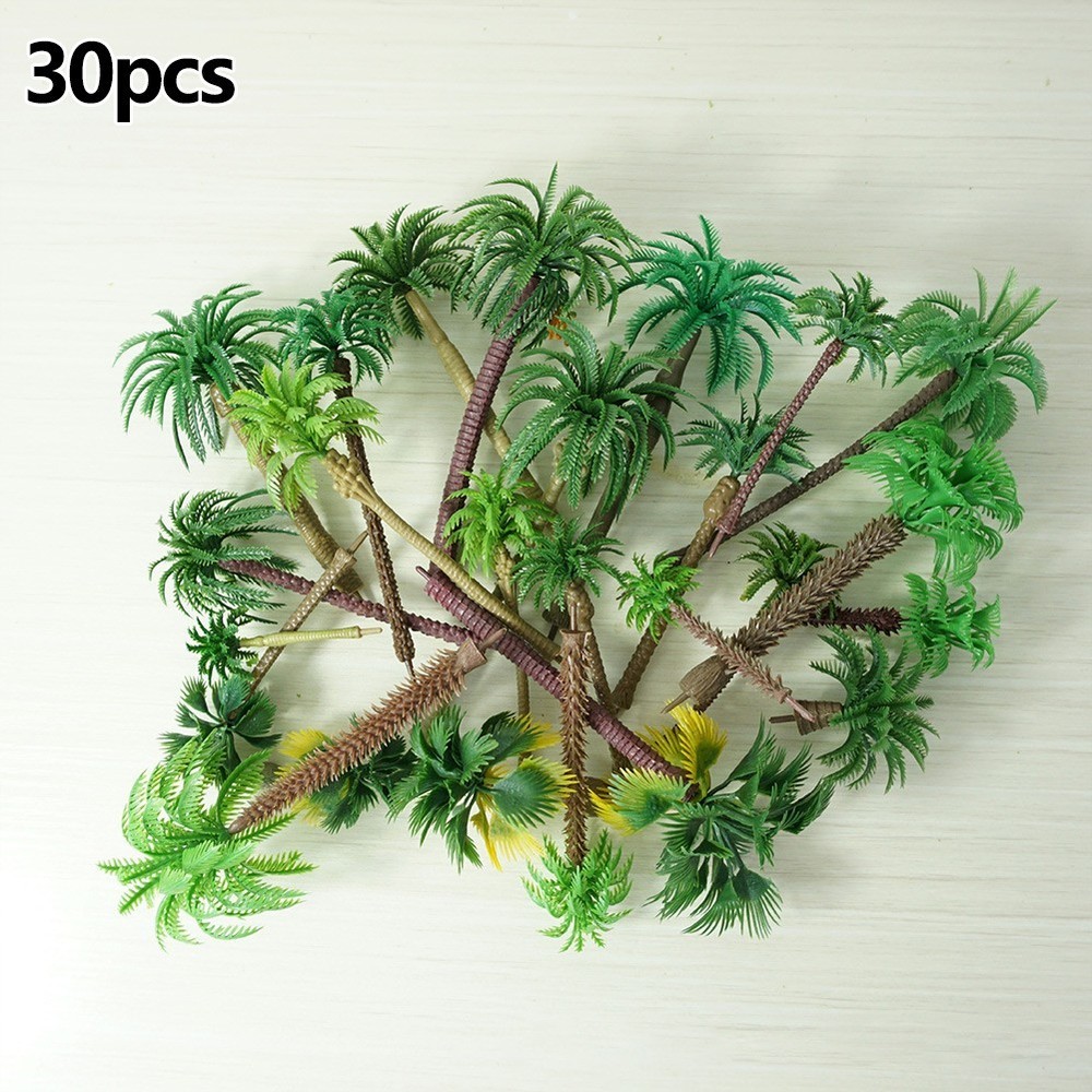 Practical Model Trees Palm 30pcs Coconut Palm DIY Layout Mixed Plastic